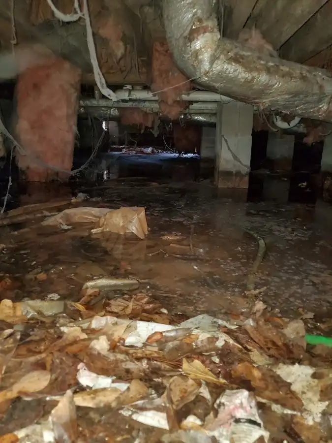 Crawl space flood assessment for Commercial Water Damage Restoration in Upper Dublin